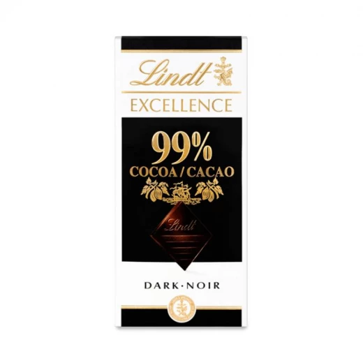 شوكولاتة إكسيلنس داكن 99٪ ، 20 حبة, 100غم من ليندت شوكولاتة إكسيلنس داكن 99٪ ، 20 حبة, 100غم من ليندت