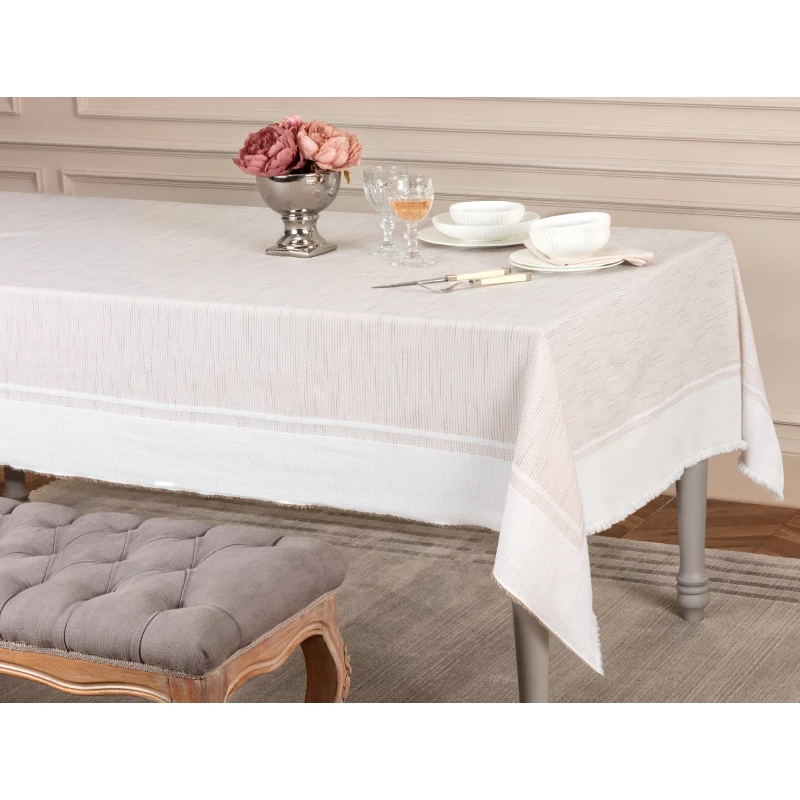 مفرش طاولة كيارا - رمادي - 160*300 سم من مدام كوكو - مدام كوكو