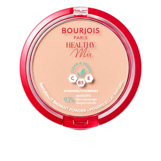 Bourjois Healthy Mix Anti Fatigue Powder Rose Beige 03 Matte Finish Makeup for Flawless Skin with Mirror Bourjois Healthy Mix Anti Fatigue Powder Rose Beige 03 Matte Finish Makeup for Flawless Skin with Mirror