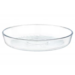 Madame Coco Novara Large Size Round Glass Baking Tray With Grill - Single