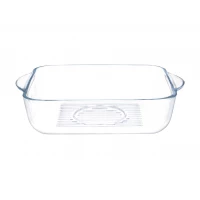 Madame Coco Savona Large Size Square Glass Baking Tray With Grill - Single