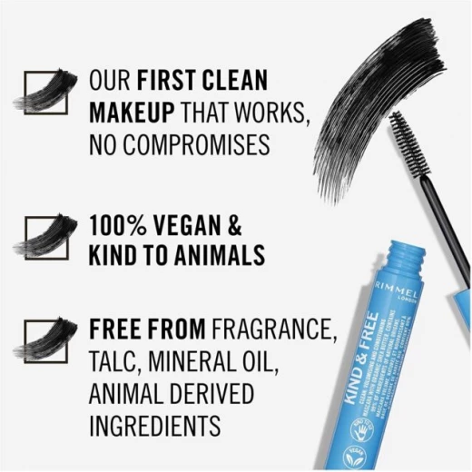 Rimmel London Kind & Free Vegan Mascara, 001 Black - Rimmel London - Image 2