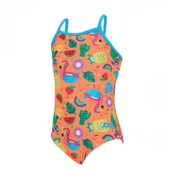 Zoggs Pool Party Tex Back Girls Swimsuit