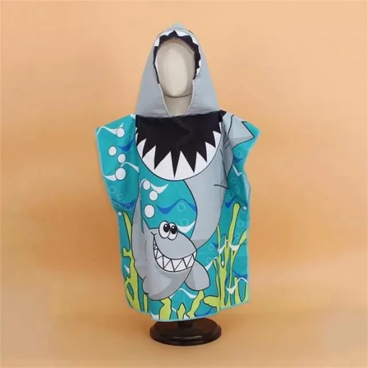 منشفة الأطفال للسباحة , 120*60 سم , قرش من أكوا بونشو منشفة الأطفال للسباحة , 120*60 سم , قرش من أكوا بونشو