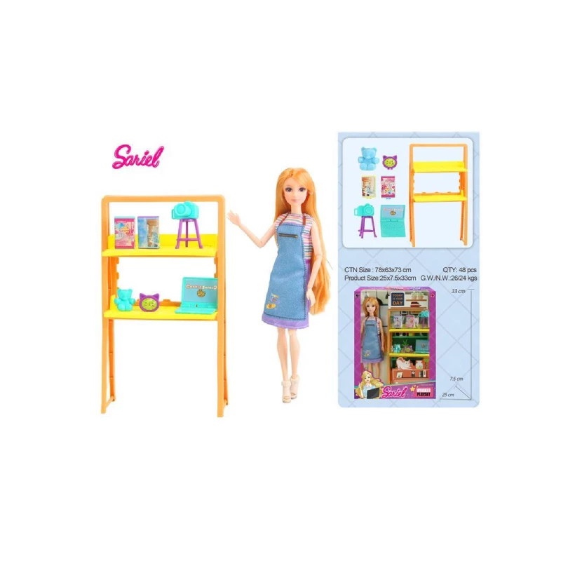 دمية سارييل مع طقم استوديو