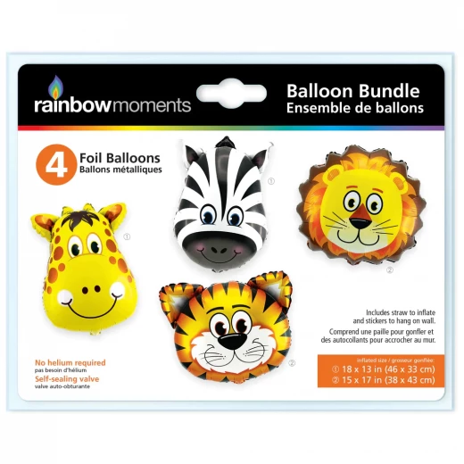 مجموعة بالونات فويل, بتصميم حيوانات من رينبو مومنتس مجموعة بالونات فويل, بتصميم حيوانات من رينبو مومنتس