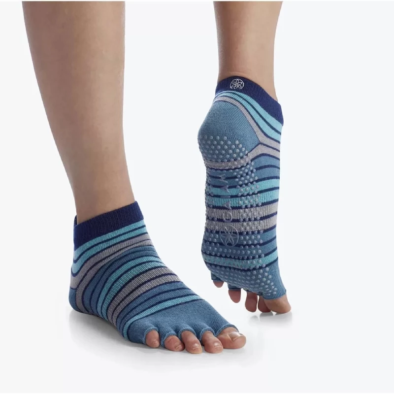 Gaiam Striped Toeless Yoga Socks Skyline - Gaiam