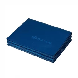 Gaiam Foldable Sundial Yoga Mat, Blue Color, 2MM
