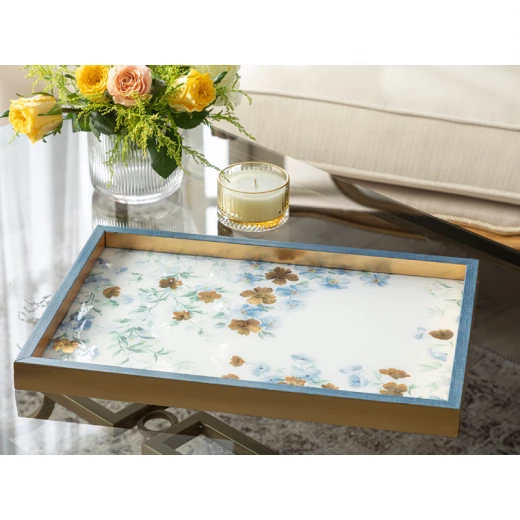 صينية ديكور, زجاج فلوريت, 31*46 سم من انجلش هوم صينية ديكور, زجاج فلوريت, 31*46 سم من انجلش هوم