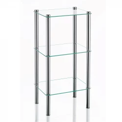 Kela Lars Shelving Unit With 3 Shelves, Silver