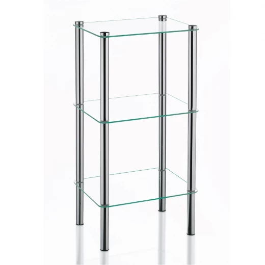 Kela Lars Shelving Unit With 3 Shelves, Silver Kela Lars Shelving Unit With 3 Shelves, Silver