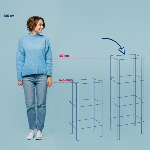 وحدة رفوف, بتصميم لارس, بأربعة ارفف - كيلا - Image 3