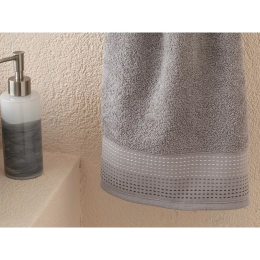 منشفة وجه مخططة, لون رمادي, 50*70 سم من انجلش هوم - انجلش هوم - Image 2