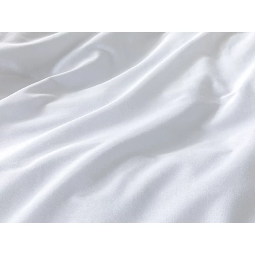 غطاء لحاف قطني إكسترا كينج سادة, لون ابيض, 260 * 240 سم من انجلش هوم - انجلش هوم - Image 2