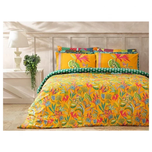 طقم غطاء لحاف جانجل لايف قطني مقاس مفرد, 160*220 سم, قطعتان من انجلش هوم طقم غطاء لحاف جانجل لايف قطني مقاس مفرد, 160*220 سم, قطعتان من انجلش هوم