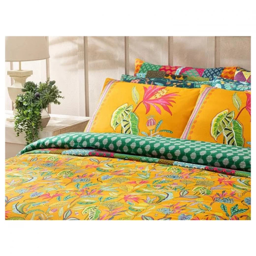 طقم غطاء لحاف قطني بحجم كينغ جانجل لايف, 220* 240 سم, 3 قطع من انجلش هوم - انجلش هوم - Image 2