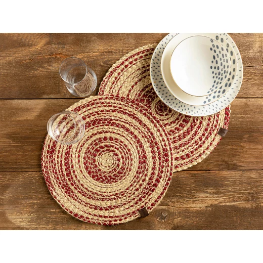 مفرش طاولة مارسيا, 35 سم, احمر, قطعتين من انجلش هوم مفرش طاولة مارسيا, 35 سم, احمر, قطعتين من انجلش هوم
