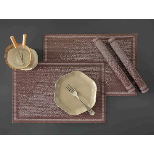 مفرش طاولة جليتز, 30*45 سم, أرجواني داكن, 4 قطع من انجلش هوم مفرش طاولة جليتز, 30*45 سم, أرجواني داكن, 4 قطع من انجلش هوم