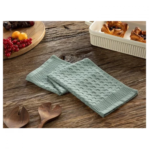 منشفة تجفيف قطن صني, لون اخضر, 30* 50 سم من انجلش هوم منشفة تجفيف قطن صني, لون اخضر, 30* 50 سم من انجلش هوم