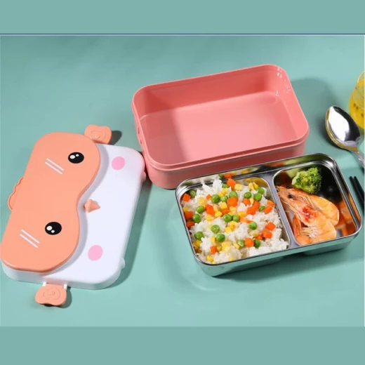 Amigo Lunch Box, Pink Color 780 ml Amigo Lunch Box, Pink Color 780 ml