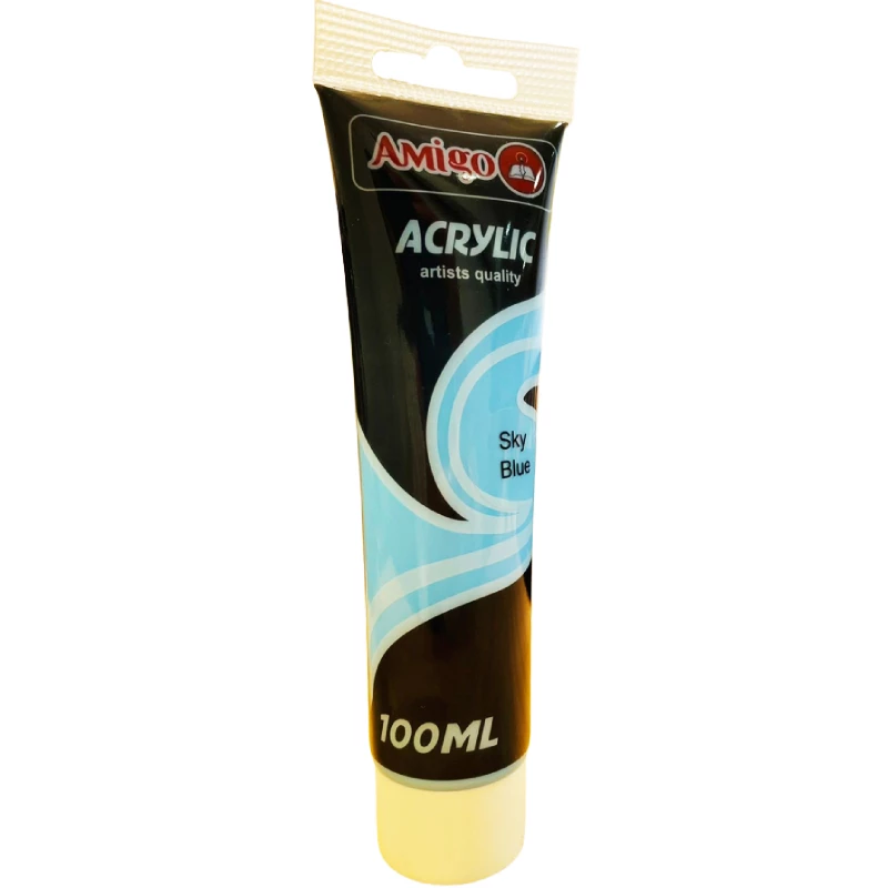 Amigo Acrylic Artist Color, 100ml, Sky Blue - Amigo
