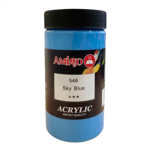 Amigo Acrylic Color, 546 Sky Blue, 300 Ml Amigo Acrylic Color, 546 Sky Blue, 300 Ml