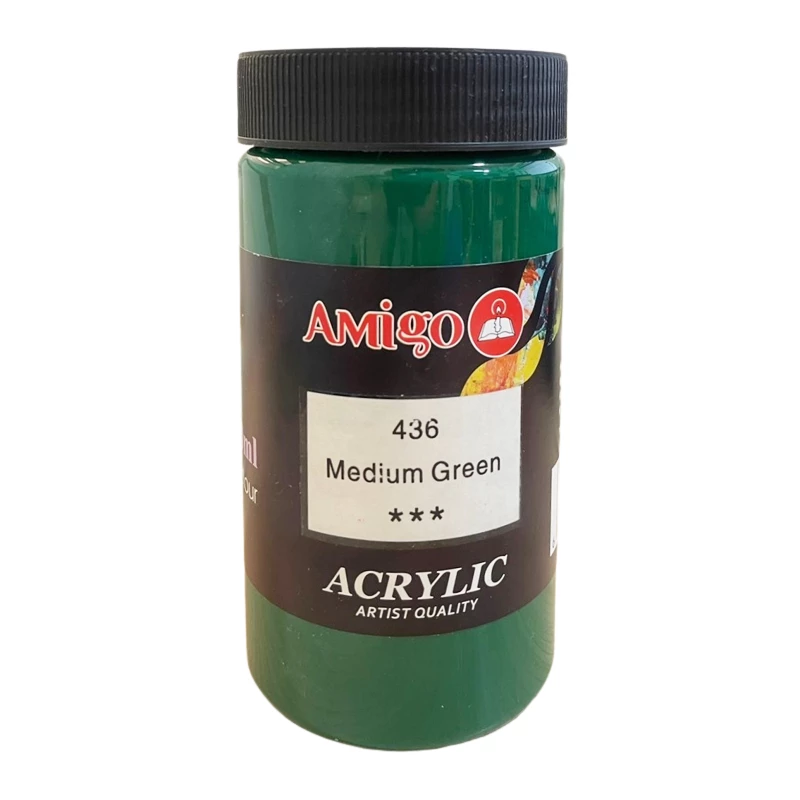 Amigo Acrylic Color, 436 Green, 300 Ml - Amigo