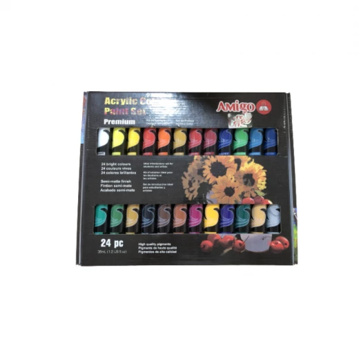 Amigo Acrylic Color Paint Set, 24 Pieces Amigo Acrylic Color Paint Set, 24 Pieces