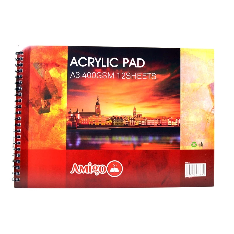 Amigo Acrylic Pad A3 400gsm 12 Sheets - Amigo