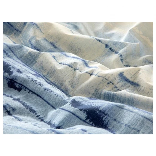 طقم غطاء لحاف قطني مزدوج, لون ازرق, 200* 220 سم, 3 قطع من انجلش هوم - انجلش هوم - Image 2