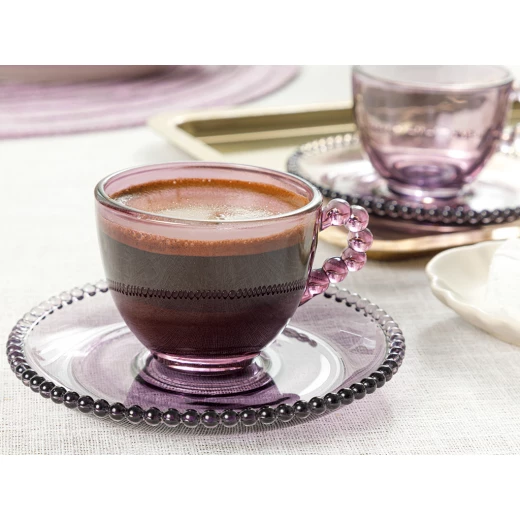 كوب قهوة زجاجي بالون ، 2 طقم ، 90 مل من انجلش هوم - انجلش هوم - Image 2