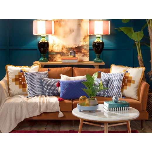 مخدات غطاء مطبوع دليلة, 43*43 سم من انجلش هوم - انجلش هوم - Image 2