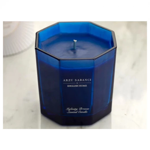 شمعة معطرة للرياح المنعشة 160 غرام باللون الازرق الغامق من انجلش هوم - انجلش هوم - Image 2