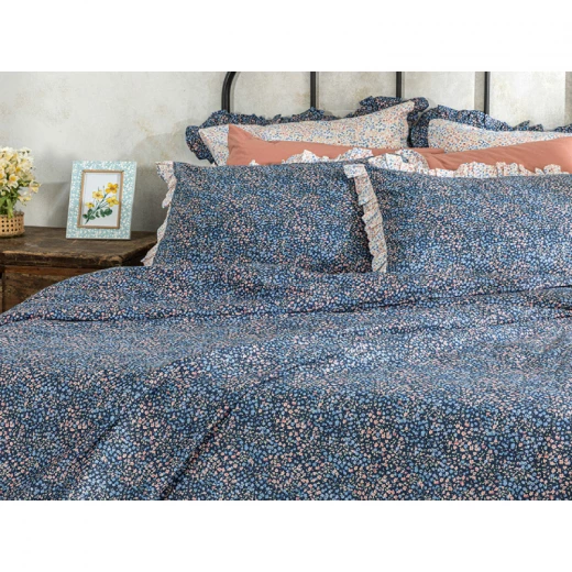 طقم غطاء لحاف سوبر كينج, لون ازرق, 260 * 220 سم من انجلش هوم طقم غطاء لحاف سوبر كينج, لون ازرق, 260 * 220 سم من انجلش هوم