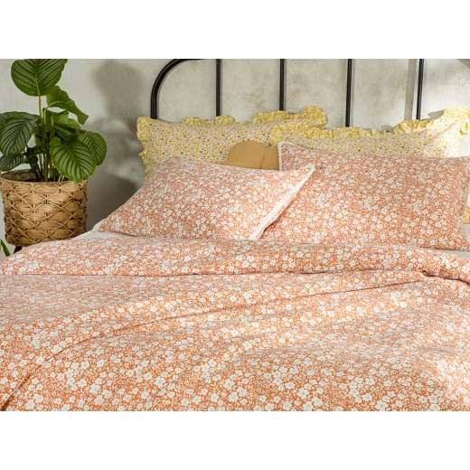 طقم غطاء لحاف قطني سوبر كينج ليبرتي بلوم, لون برتقالي, 260 * 220 سم من انجلش هوم طقم غطاء لحاف قطني سوبر كينج ليبرتي بلوم, لون برتقالي, 260 * 220 سم من انجلش هوم