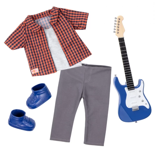 Our Generation Boy Doll Outfit with Electric Guitar Set, 46 Cm Our Generation Boy Doll Outfit with Electric Guitar Set, 46 Cm