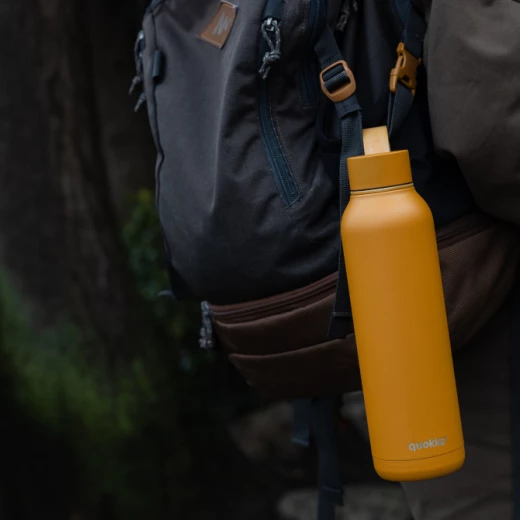 Quokka Stainless Steel Bottle With Strap, Dark Beige Color, 630 Ml - Quokka - Image 2