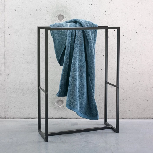 Aquanova London Aquatic Bath Towel, Dark Blue Color, 100*150 Cm - Aquanova - Image 2