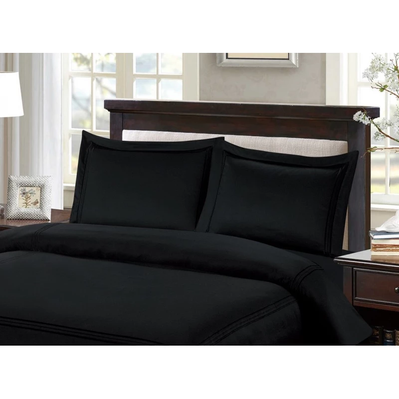 Armn Nature Soft Pillowcase Set, King 50*90cm, Black, 2 Pieces - Armn