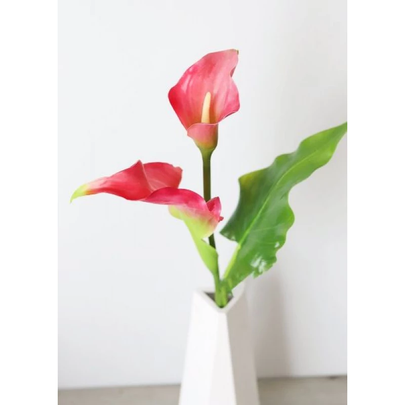 Armn Faux Single Stem Calla Lily, Dark Pink - Armn