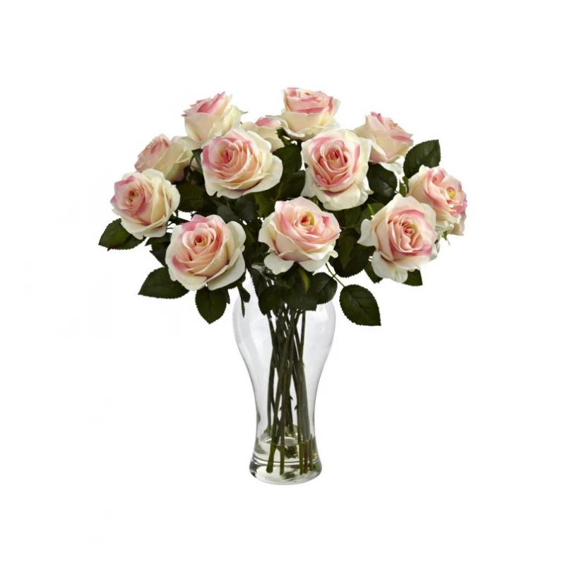 Armn Faux Single Stem Rose, Light Pink - Armn