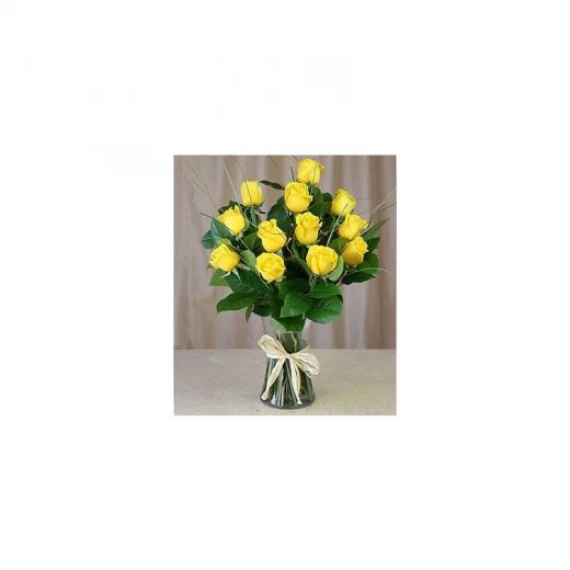 Armn Faux Single Stem Rose, Yellow Armn Faux Single Stem Rose, Yellow
