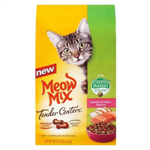 طعام القطط السلمون والديك الرومي, 1.36 كجم من مياو ميكس طعام القطط السلمون والديك الرومي, 1.36 كجم من مياو ميكس