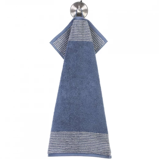 Cawo Two-Tone Guest Towel, Blue Color, 30*50 Cm - Cawo - Image 2