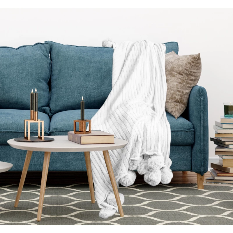 ARMN Burton 180*240 Cm Throw -White Colored - Armn