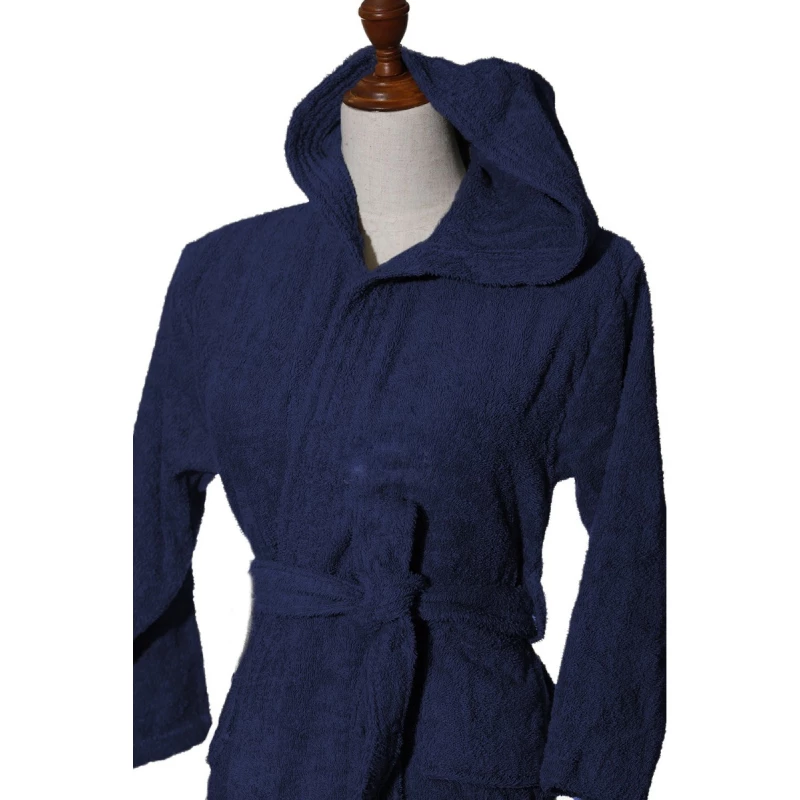 ARMN Supreme 8-10 Year-Old Bathrobe - Navy Blue - Armn