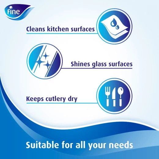 Fine Kitchen Towel, Super Towel, 2 Ply, 2 Rolls - Fine - Image 2