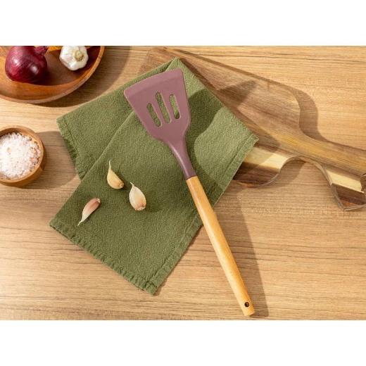 ملعقة سيليكون مثقبة لون برقوقي 32 سم من انجلش هوم