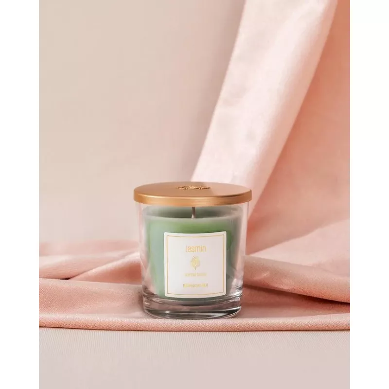 شمعة زجاجية معطرة - ياسمين -120 غرام  من مدام كوكو - مدام كوكو