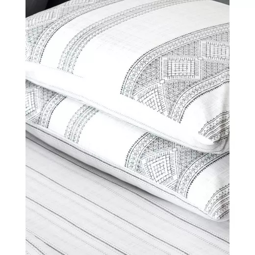 طقم غطاء لحاف فير سينجل رانفورس مطبوع - أبيض 160*220 سم  من مدام كوكو - مدام كوكو - Image 2